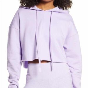 lavender Alo Yoga cropped sweatshirt size L